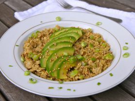Savory Oatmeal Topped with California Avocados